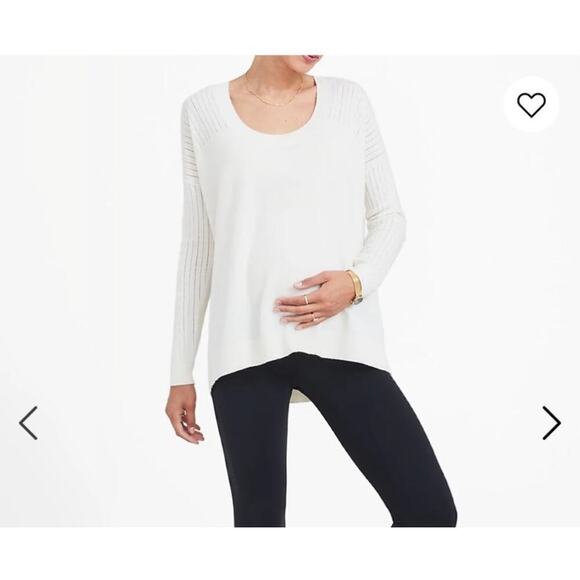 Hatch Maternity Merino Wool Cashmere Pullover Sweater Cream Size 3/US L - Picture 1 of 12